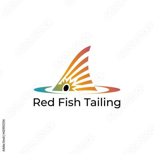Red fishtail logo, suitable for the restaurant industry, fishermen, big fish fishing spots or anything related to the logo.