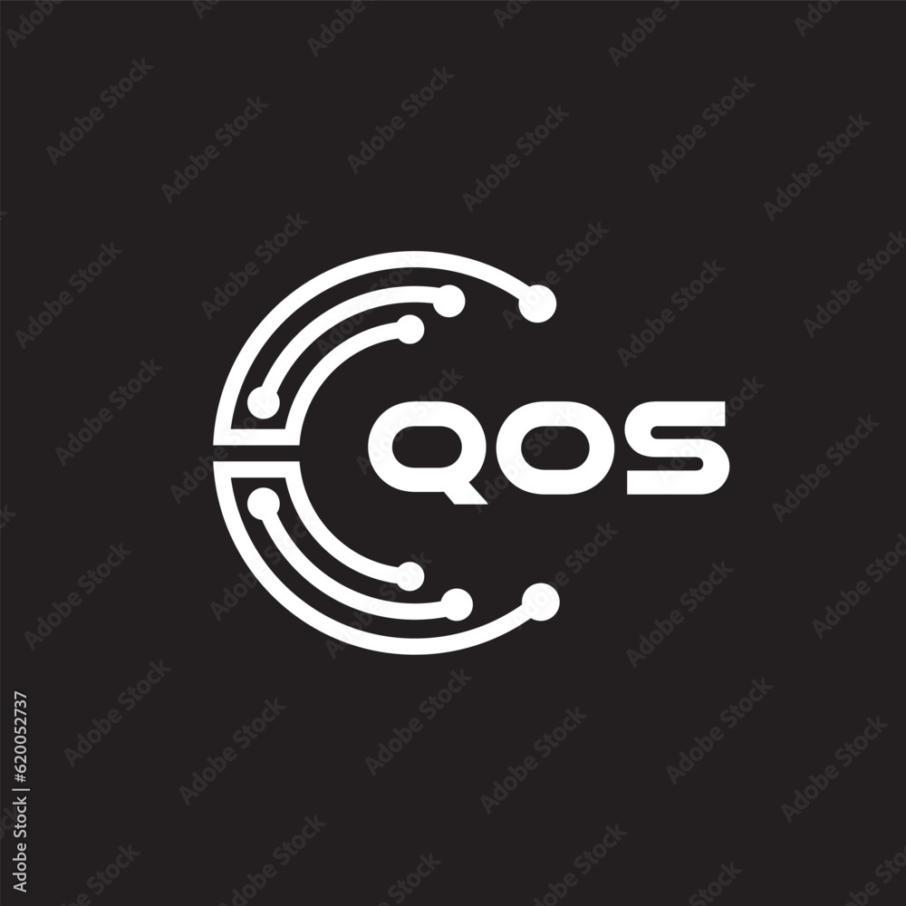 QOS letter technology logo design on black background. QOS creative initials letter IT logo concept. QOS letter design.
QOS letter technology logo design on black background. QOS creative initials letter IT logo concept. QOS letter design.