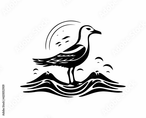 Seagull Tattoo stamp stamp print Flight freedom world