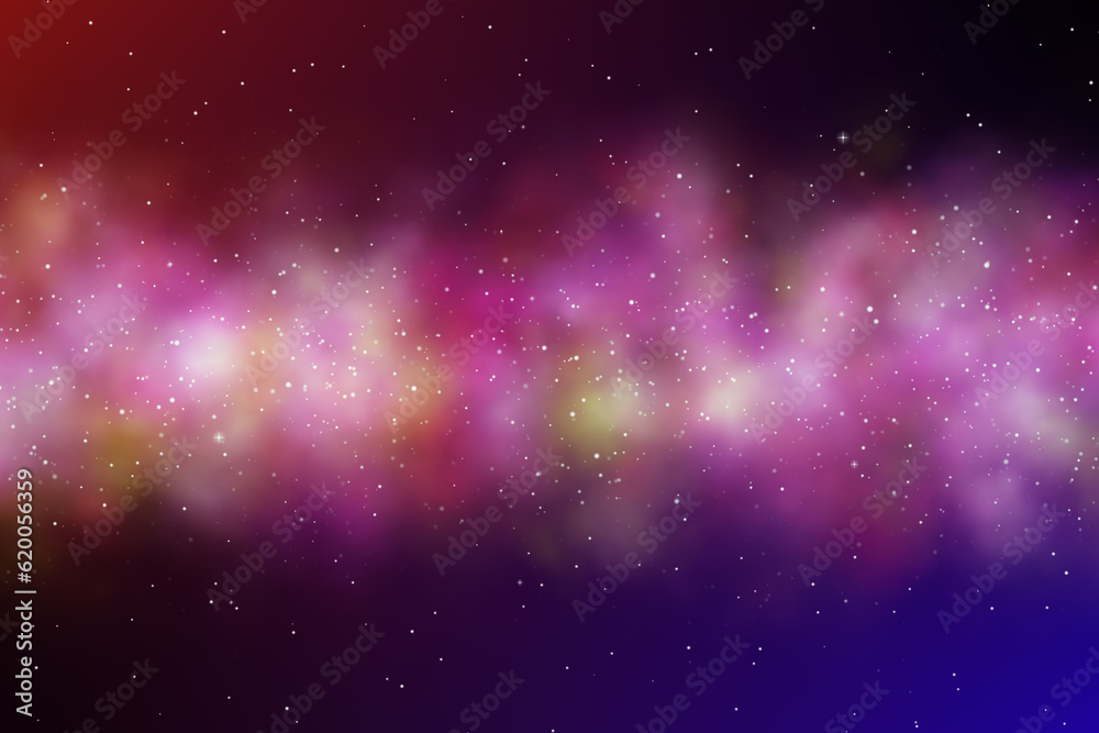 Space outer and galaxy universe starry background. Fantasy cosmos panorama. Astrology, cosmos, astronomy concept