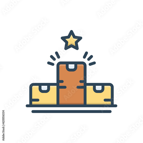 Color illustration icon for quantity