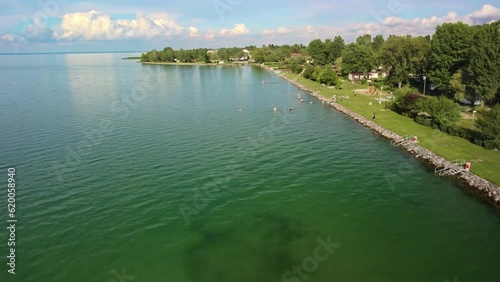 Lake Balaton in Hungary, Zamárdi with in summer . photo