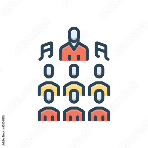 Color illustration icon for chorus