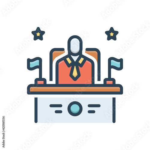 Color illustration icon for collector