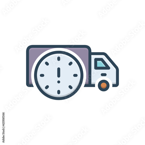 Color illustration icon for delays