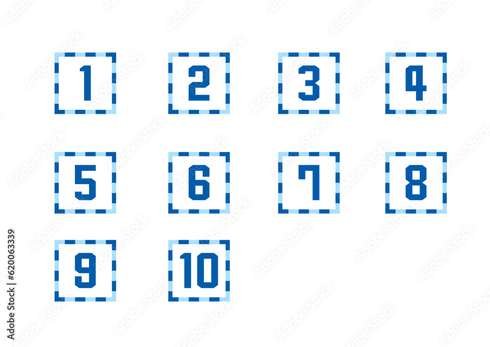1から10までの数字の見出しの飾り 1から10までの数字の見出しの飾り