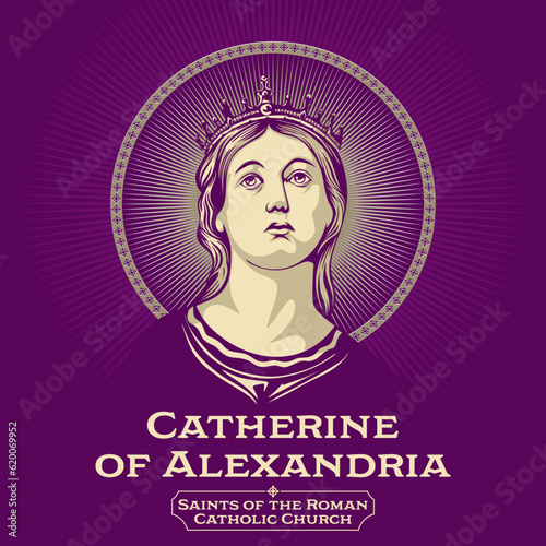 Catholic Saints. Catherine of Alexandria (287-305) is, according to tradition, a Christian saint and virgin, who was martyred in the early fourth century at the hands of the emperor Maxentius. photo
