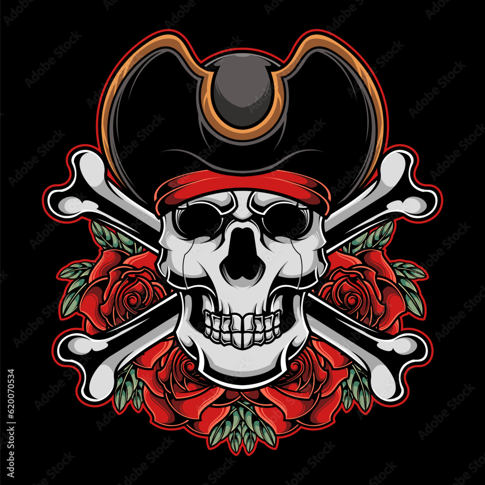 pirate skull illustration pirate skull illustration