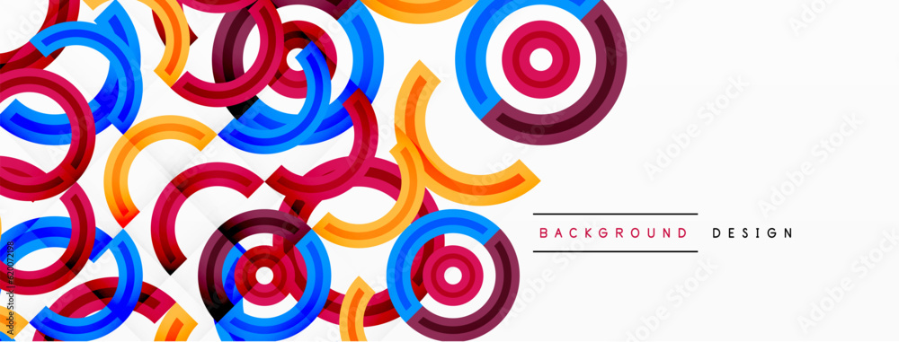 Colorful circle abstract background with vibrant and eye-catching design that incorporates a variety of different shades and hues creating a swirling, dynamic effect Colorful circle abstract background with vibrant and eye-catching design that incorporates a variety of different shades and hues creating a swirling, dynamic effect