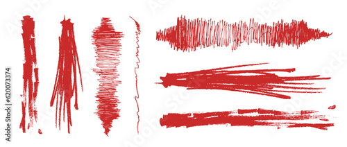 筆の質感　墨　インク　筆模様　波模様筆の筆跡素材。ブラシストローク