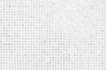 White tile checkered background bathroom floor texture. Ceramic wall and floor tiles mosaic background in bathroom.
