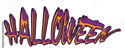 Halloweenの文字の素材