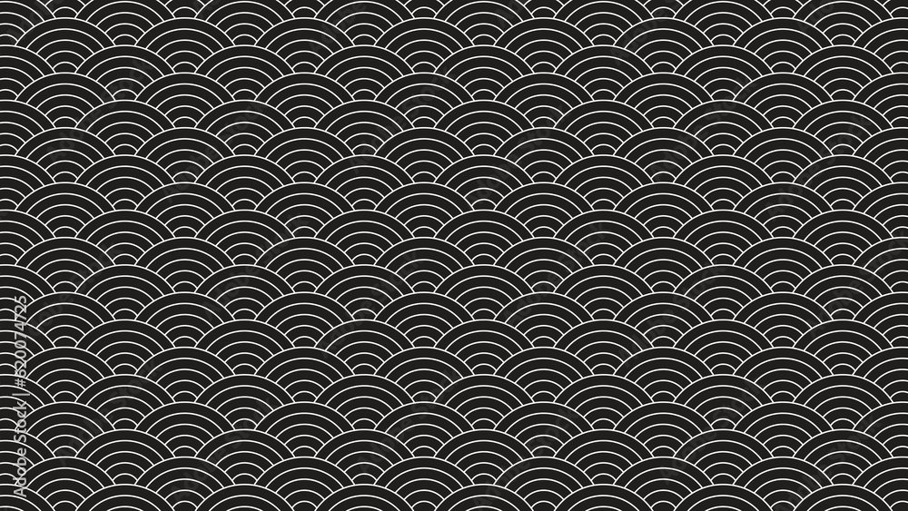 Chinese pattern, black and white seamless pattern