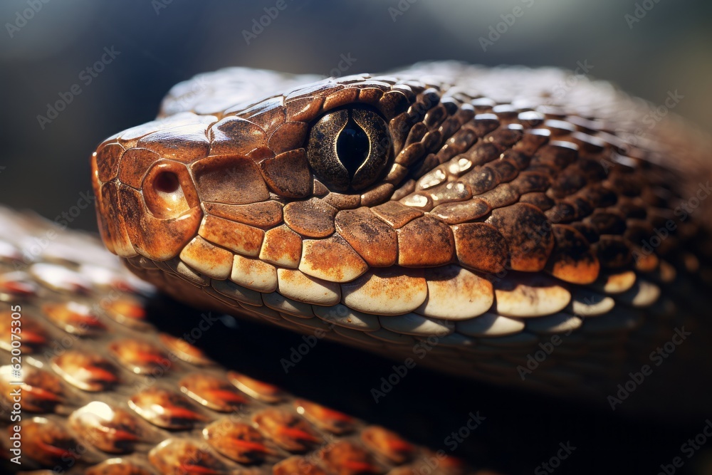 Close up of a snake, Generative AI Close up of a snake, Generative AI