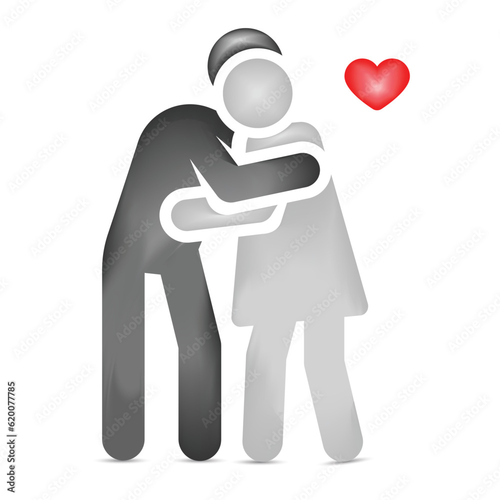 romantic couple valentine day celebration 3d vector couple icon romantic couple valentine day celebration 3d vector couple icon