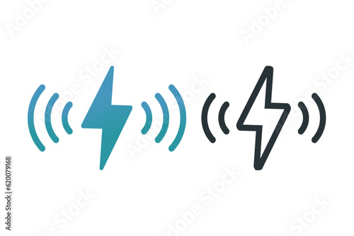 Wireless charging icon. Illustration vector