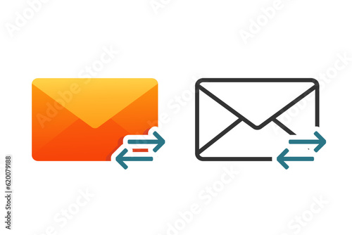 Email sharing icon. Illustration vector