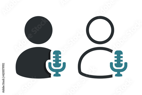 Person podcast icon. Illustration vector