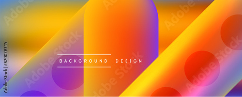 Techno round shapes, lines abstract background with glossy elements. Vector Illustration For Wallpaper, Banner, Background, Card, Book Illustration, landing page