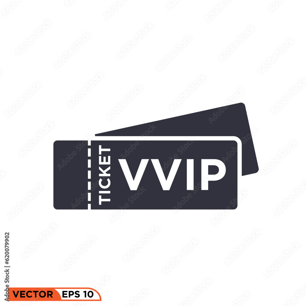 Icon vector graphic of Ticket VVIP Icon vector graphic of Ticket VVIP