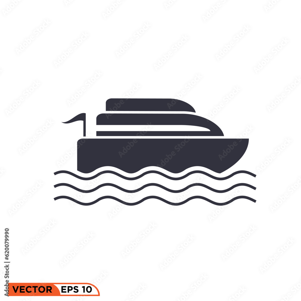 Icon vector graphic of Cruise Ship