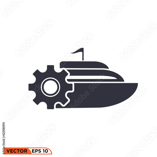 Icon vector graphic of Setting ship