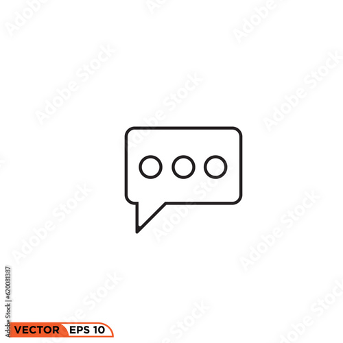 Icon vector graphic of chat virtual