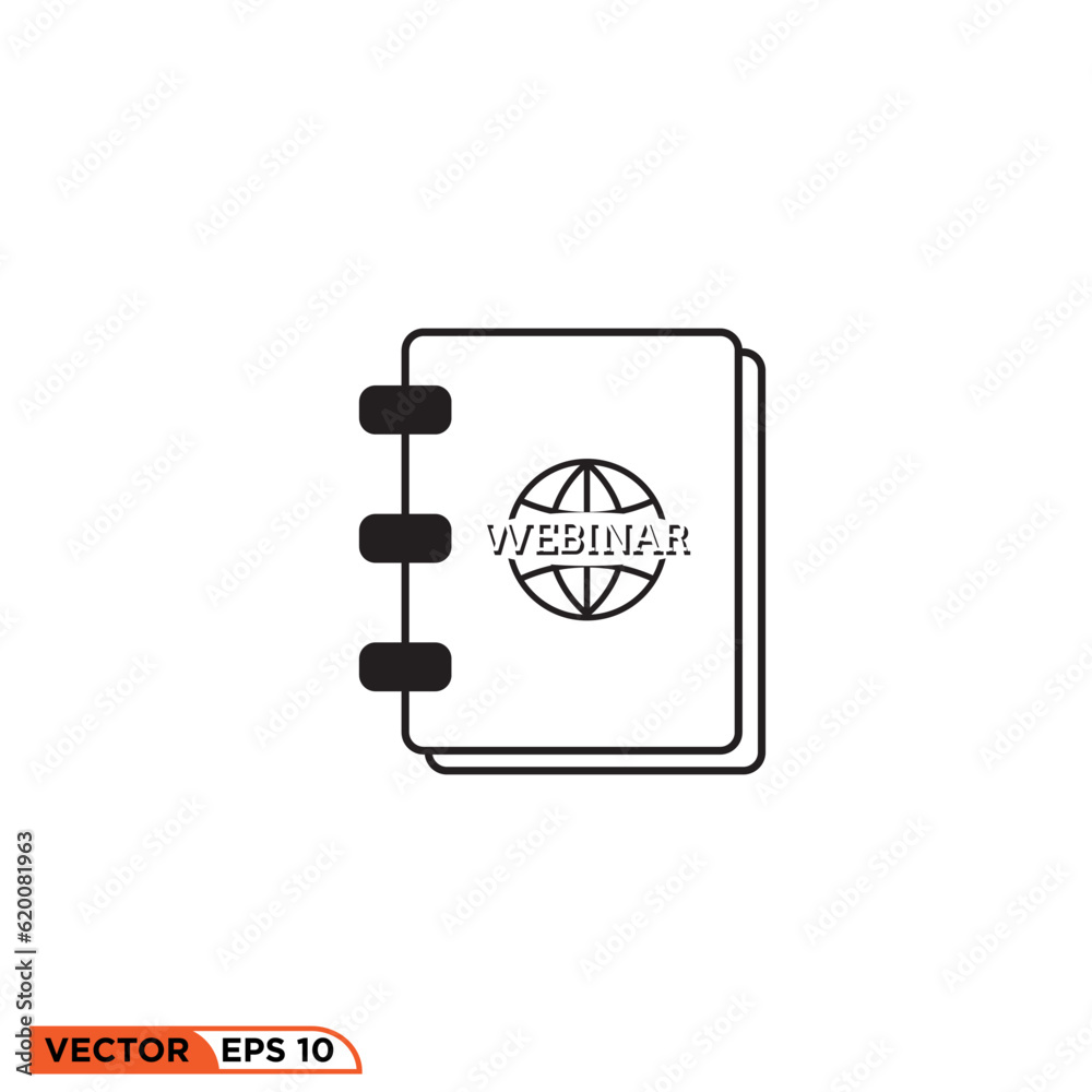 Icon vector graphic of Book webinar