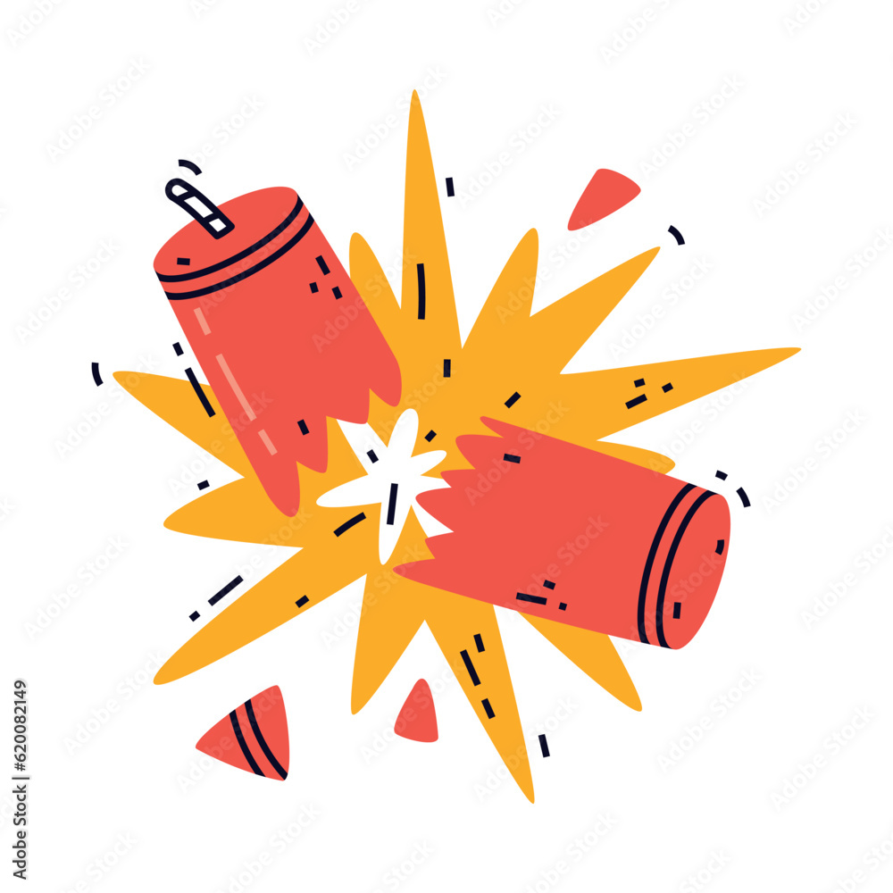 Dynamite Red Stick Explode as Explosive and Reactive Substance for ...