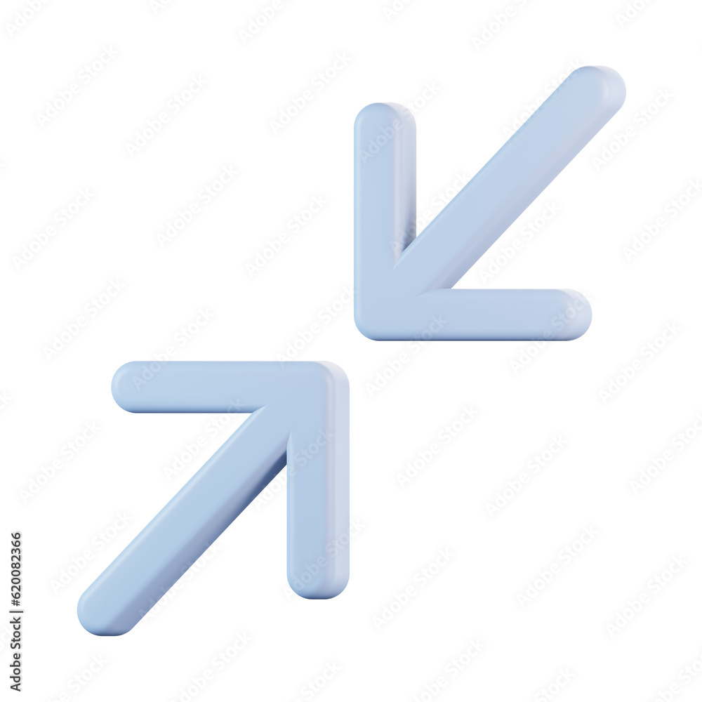 Minimize Arrows 3D Icon Minimize Arrows 3D Icon