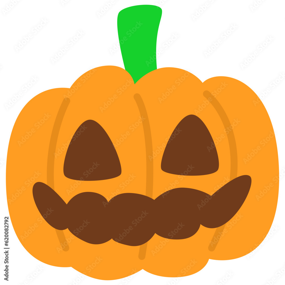 Cute Hand Drawn Smile Jack-O-Lantern Halloween Pumpkin Vector Cartoon Illustration Cute Hand Drawn Smile Jack-O-Lantern Halloween Pumpkin Vector Cartoon Illustration