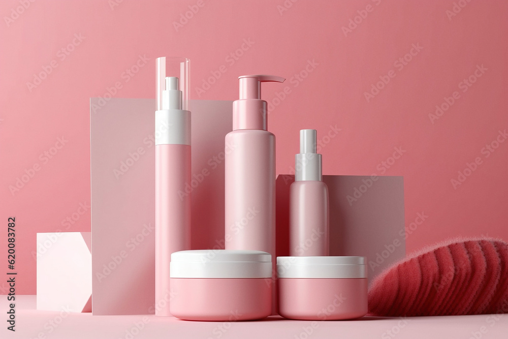 Blank cosmetics packaging, mockup for your design Blank cosmetics packaging, mockup for your design