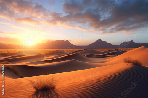 Majestic dunes at sunset  stunning landscape