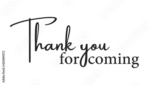 Thank you coming typography font text vector.