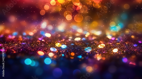  Glitter colorful light bokeh background 