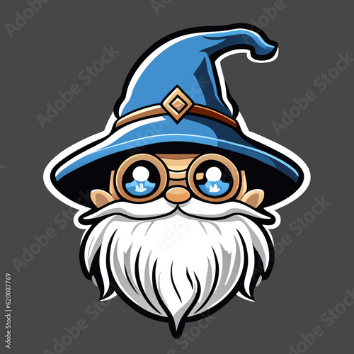 wizard head vector