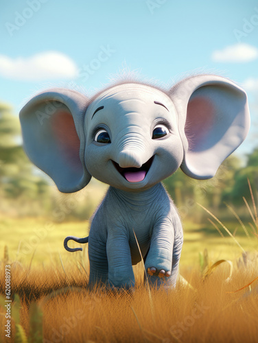 Cartoon cute elephant