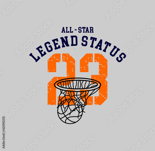 Basket balll,Brooklyn,Legend graphic t-shirt design, ball print, vector illustration. © goank graphic