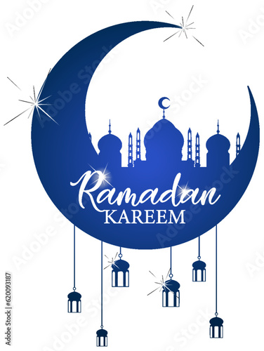 Ramadan Kareem Poster with Traditional Islamic Elements