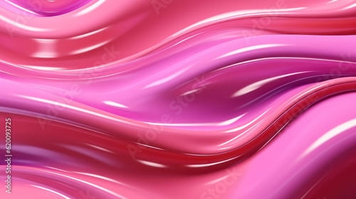Pink metallic liquid wave abstract background