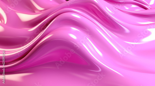 Pink metallic liquid wave abstract background