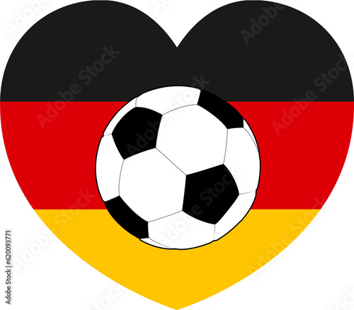 German Germany Flag Soccer Football Heart