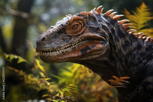 Close-Up of Nodosaurus  Natural light  Generative AI