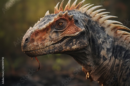 Close-Up of Wuerhosaurus  Natural light  Generative AI
