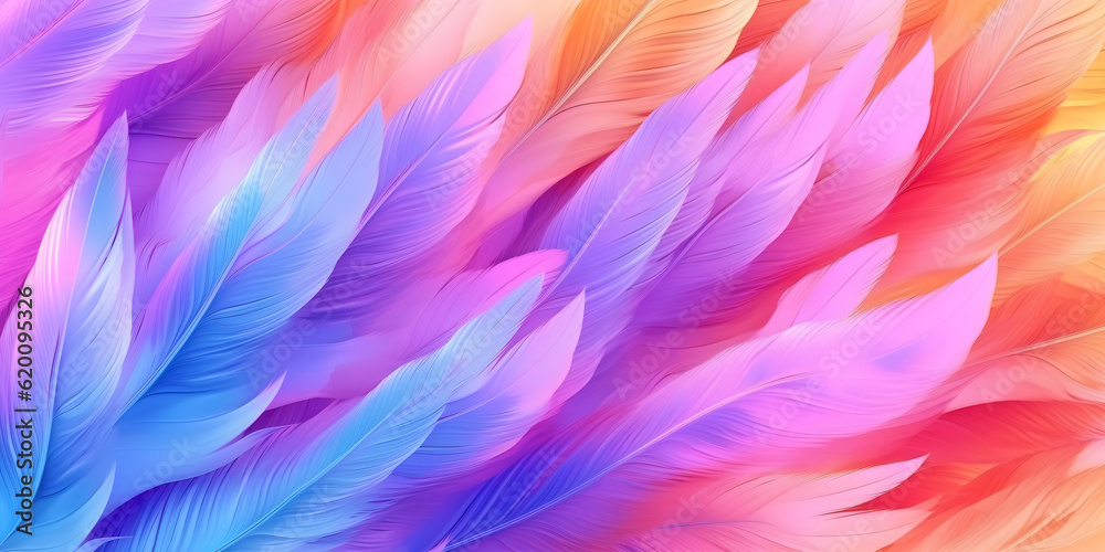 abstract purple pink blue pastel feather background, generative ai abstract purple pink blue pastel feather background, generative ai
