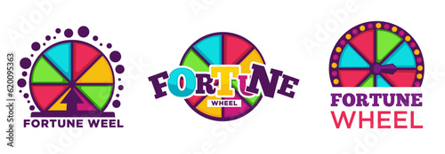 Fortune wheel roulette and gambling icon vector