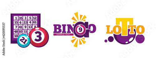 Bingo and lotto, gambling and playing games vector