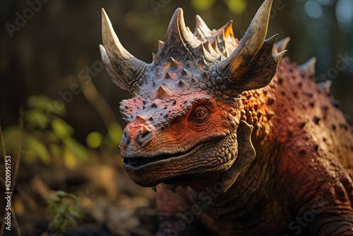 Close-Up of Zuniceratops, Natural light, Generative AI © Giantdesign