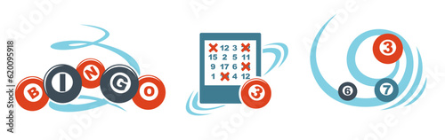 Bingo and lotto, gambling games and tickets vector