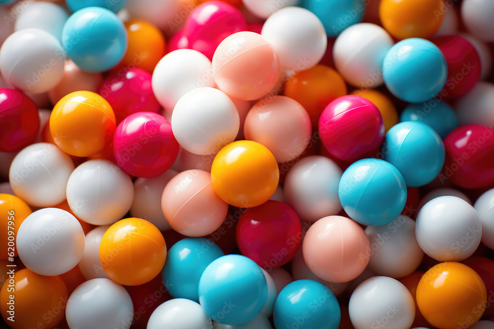 Playful Rainbow Ball Collection. Generative AI Playful Rainbow Ball Collection. Generative AI